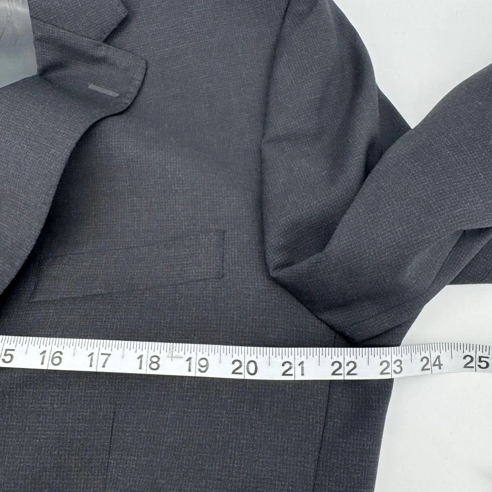 Peter Millar Blazer Mens 44T Charcoal Grey Wool Aqua Nanoluxe‎ 2-Button Jacket